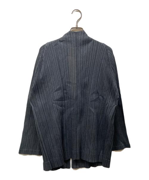 PLEATS PLEASE（プリーツプリーズ）PLEATS PLEASE (プリーツプリーズ) プリーツジャケット グレー サイズ:４の古着・服飾アイテム