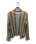 PLEATS PLEASE (プリーツプリーズ) 総柄カーディガン スカイブルー×ブラウン サイズ:３：15000円