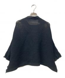 PLEATS PLEASE（プリーツプリーズ）の古着「ワイドカットソーA poc トップス」｜ブラック