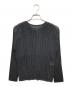 PLEATS PLEASE（プリーツプリーズ）の古着「カットワークプリーツカットソー」｜ブラック