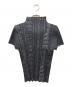 PLEATS PLEASE（プリーツプリーズ）の古着「総柄ハイネックプリーツカットソー」｜ブラック