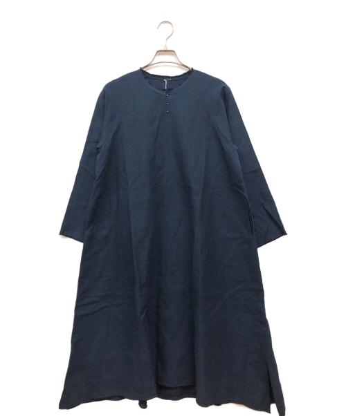 JURGEN LEHL（ヨーガンレール）JURGEN LEHL (ヨーガンレール) リネンワンピース ネイビー サイズ:Mの古着・服飾アイテム