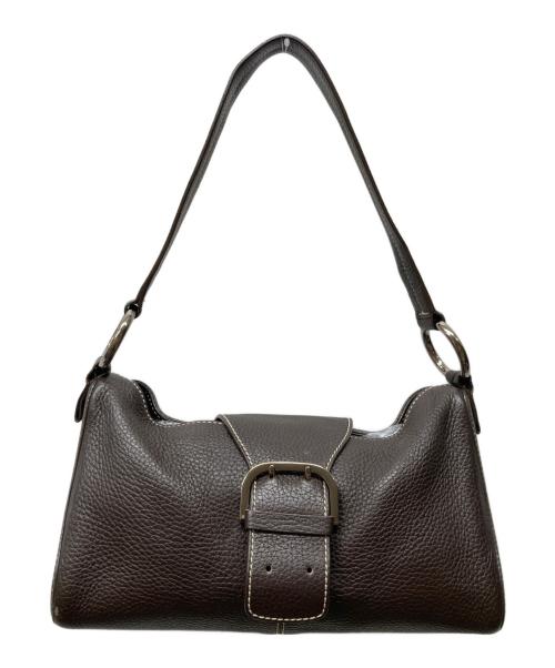 TOD'S（トッズ）TOD'S (トッズ) フラップホーボーバッグ ブラウンの古着・服飾アイテム