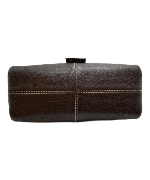 TOD'S（トッズ）TOD'S (トッズ) フラップホーボーバッグ ブラウンの古着・服飾アイテム