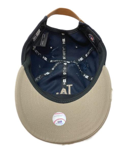 New Era（ニューエラ）New Era (ニューエラ) ダメージ加工キャップ ベージュ×ネイビーの古着・服飾アイテム