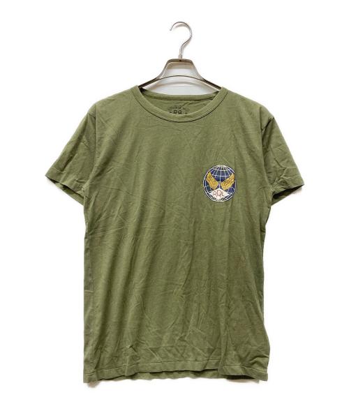 RRL（ダブルアールエル）RRL (ダブルアールエル) ミリタリーグラフィックTシャツ グリーン サイズ:M 未使用品の古着・服飾アイテム
