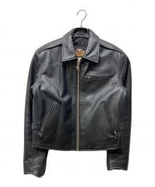 HARLEY-DAVIDSON（ハーレーダビッドソン）の古着「シングルライダースジャケット」｜ブラック
