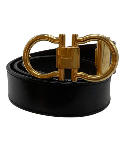 Salvatore Ferragamo（サルヴァトーレ フェラガモ）Salvatore Ferragamo (サルヴァトーレ フェラガモ) ガンチーニレザーベルト ブラウンの古着・服飾アイテム