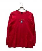 stussyステューシー）の古着「ロングスリーブTシャツ」｜レッド