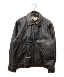 Eddie Bauer（エディーバウアー）の古着「レザージャケット」｜ダークブラウン
