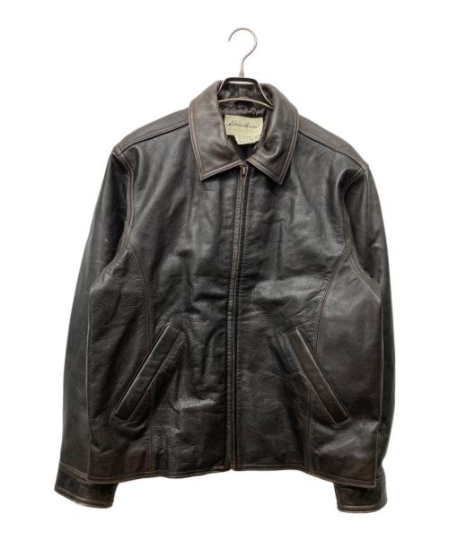 Eddie Bauer（エディーバウアー）Eddie Bauer (エディーバウアー) レザージャケット ダークブラウン サイズ:Sの古着・服飾アイテム
