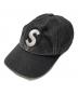 Supreme（シュプリーム）の古着「Washed Denim S Logo 6-Panel」｜ブラック