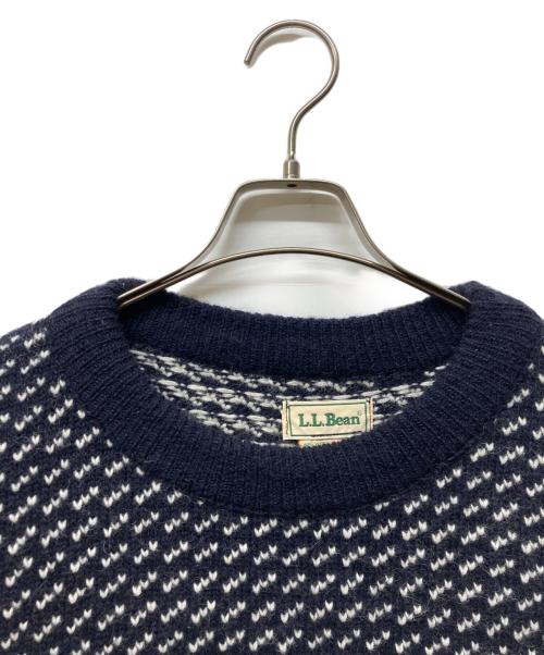 L.L.Bean（エルエルビーン）L.L.Bean (エルエルビーン) 80sバーズアイクルーネックニット ネイビー サイズ:Lの古着・服飾アイテム