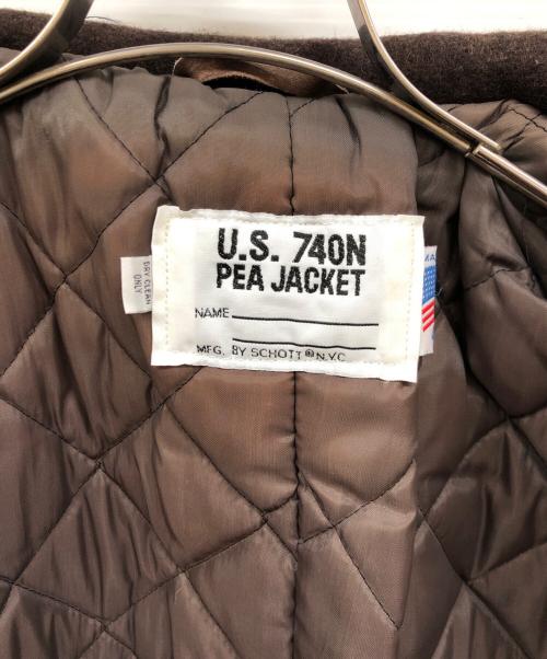 Schott（ショット）Schott (ショット) ウールPコート ブラウン サイズ:42の古着・服飾アイテム