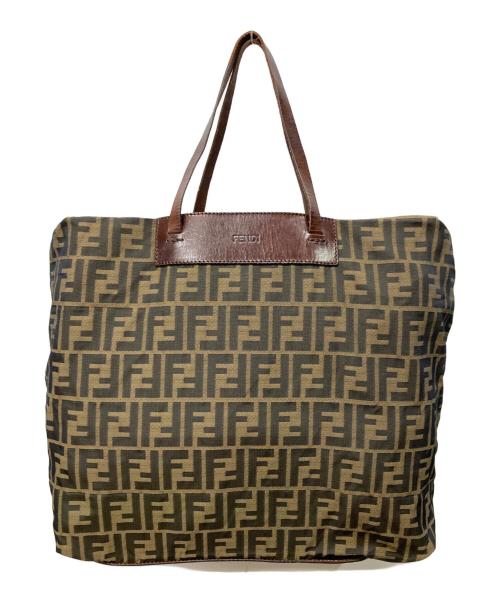 FENDI（フェンディ）FENDI (フェンディ) 折り畳みトートバッグ ブラウンの古着・服飾アイテム