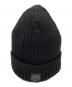 MAISON KITSUNE（メゾンキツネ）の古着「FOX HEAD PATCH RIBBED BEANIE」｜ブラック