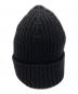 MAISON KITSUNE (メゾンキツネ) FOX HEAD PATCH RIBBED BEANIE ブラック：6000円