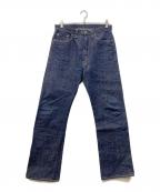 SUGAR CANEシュガーケーン）の古着「14oz. BLUE DENIM WAIST OVERALLSデニムパン」｜ネイビー