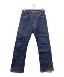 SUGAR CANE（シュガーケーン）の古着「14oz. BLUE DENIM WAIST OVERALLSデニムパン」｜ネイビー