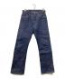 SUGAR CANE（シュガーケーン）の古着「14oz. BLUE DENIM WAIST OVERALLSデニムパン」｜ネイビー