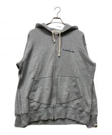 A BATHING APE（アベイシングエイプ）の古着「BAPE STA Logo Zip Hoodie」｜グレー
