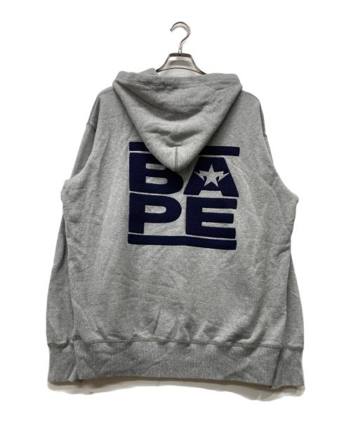 A BATHING APE（アベイシングエイプ）A BATHING APE (アベイシングエイプ) BAPE STA Logo Zip Hoodie グレー サイズ:XLの古着・服飾アイテム