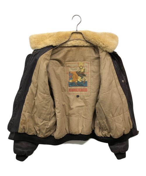 CREEKS（CREEKS）CREEKS (CREEKS) フライトレザージャケット ダークブラウン サイズ:Lの古着・服飾アイテム
