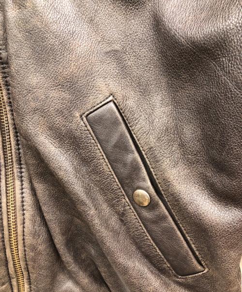 CREEKS（CREEKS）CREEKS (CREEKS) フライトレザージャケット ダークブラウン サイズ:Lの古着・服飾アイテム