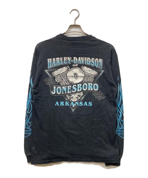 HARLEY-DAVIDSON（ハーレーダビッドソン）HARLEY-DAVIDSON (ハーレーダビッドソン) バッファアロースカルプリントカットソー ブラック サイズ:Mの古着・服飾アイテム