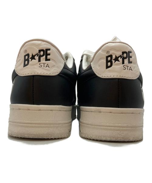 A BATHING APE（アベイシングエイプ）A BATHING APE (アベイシングエイプ) BAPE STA #3 ブラック×ホワイト サイズ:25の古着・服飾アイテム