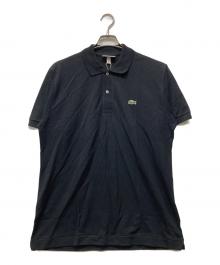 LACOSTE（ラコステ）の古着「鹿の子ポロシャツ」｜ブラック