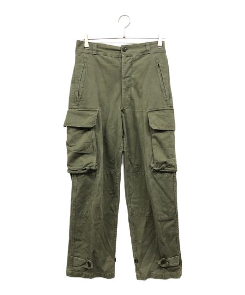 French Army（フランス軍）French Army (フランス軍) Ｍ－47後期カーゴパンツ グリーン サイズ:21の古着・服飾アイテム