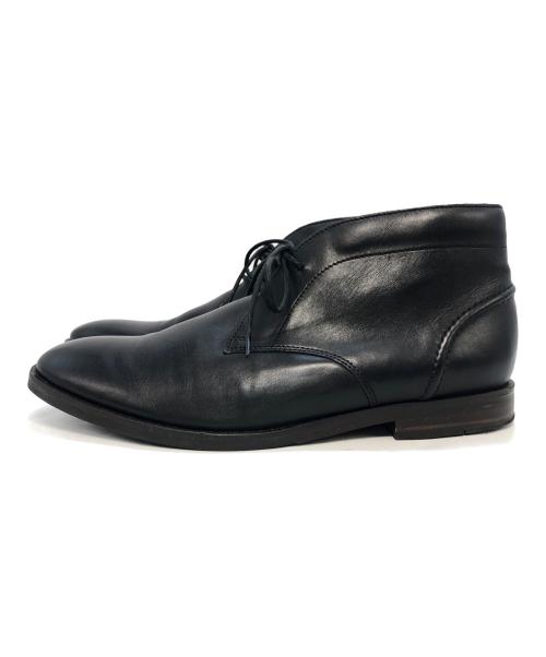 CLARKS（クラークス）CLARKS (クラークス) レザーチャッカーブーツ ブラック サイズ:26.5の古着・服飾アイテム