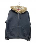 SUPREMEシュプリーム）の古着「Faux Fur Zip Up Hooded Sweatshirt」｜ブラック