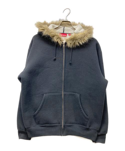SUPREME（シュプリーム）Supreme (シュプリーム) Faux Fur Zip Up Hooded Sweatshirt ブラック サイズ:Mの古着・服飾アイテム