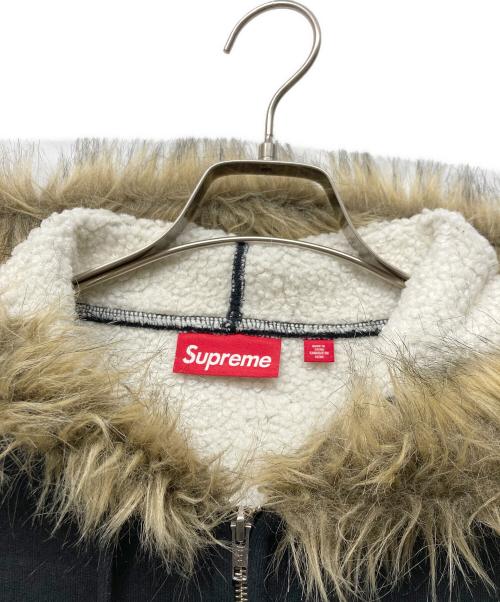 SUPREME（シュプリーム）Supreme (シュプリーム) Faux Fur Zip Up Hooded Sweatshirt ブラック サイズ:Mの古着・服飾アイテム