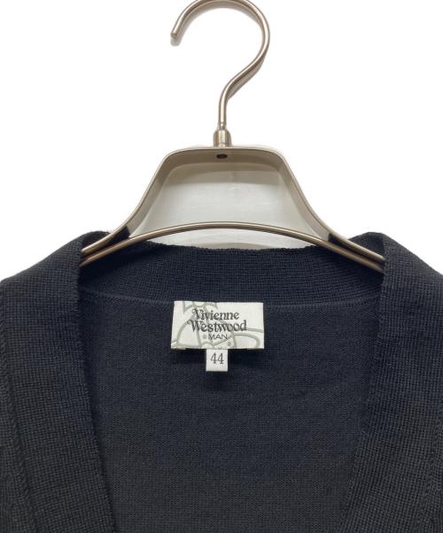 Vivienne Westwood man（ヴィヴィアン ウェストウッド マン）Vivienne Westwood man (ヴィヴィアン ウェストウッド マン) 刺繍オーブロゴカーディガン ブラック サイズ:44の古着・服飾アイテム