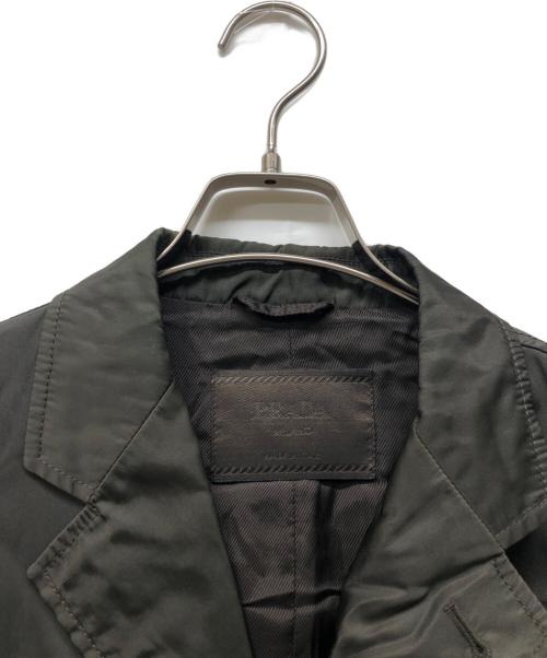 PRADA（プラダ）PRADA (プラダ) ナイロンテーラードジャケット カーキ サイズ:Sの古着・服飾アイテム
