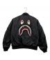 A BATHING APE (アベイシングエイプ) SHARK MA-1 グラフィック ボンバージャケット ブラック サイズ:S：35000円