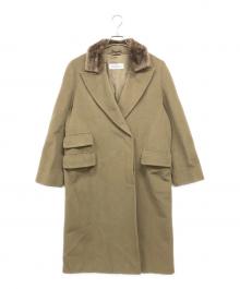 MaxMara（マックスマーラ）の古着「ラクーンファー付ロングコート」｜ブラウン