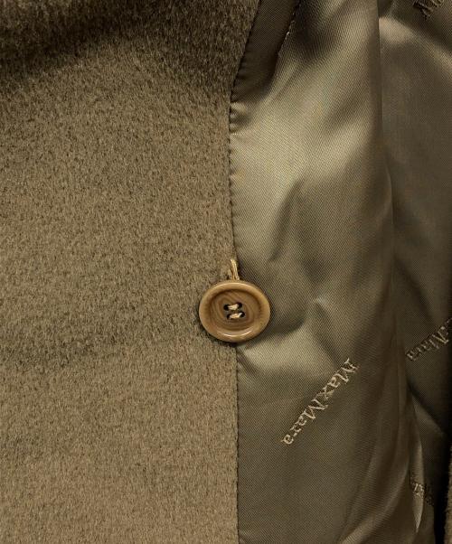 MaxMara（マックスマーラ）MaxMara (マックスマーラ) ラクーンファー付ロングコート ブラウン サイズ:42の古着・服飾アイテム