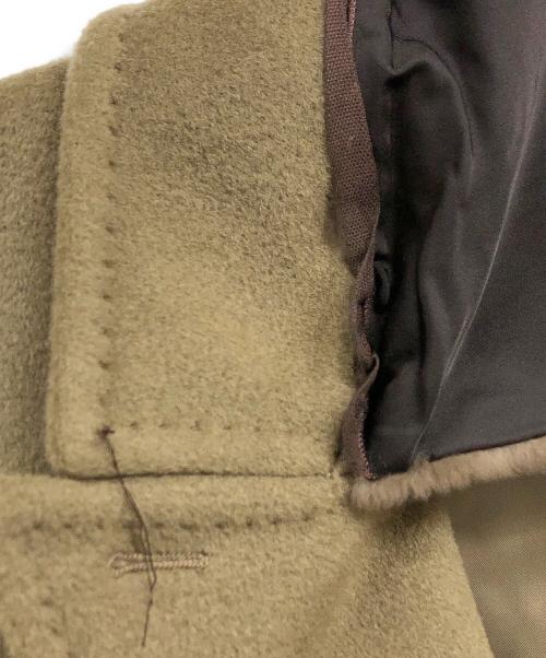 MaxMara（マックスマーラ）MaxMara (マックスマーラ) ラクーンファー付ロングコート ブラウン サイズ:42の古着・服飾アイテム