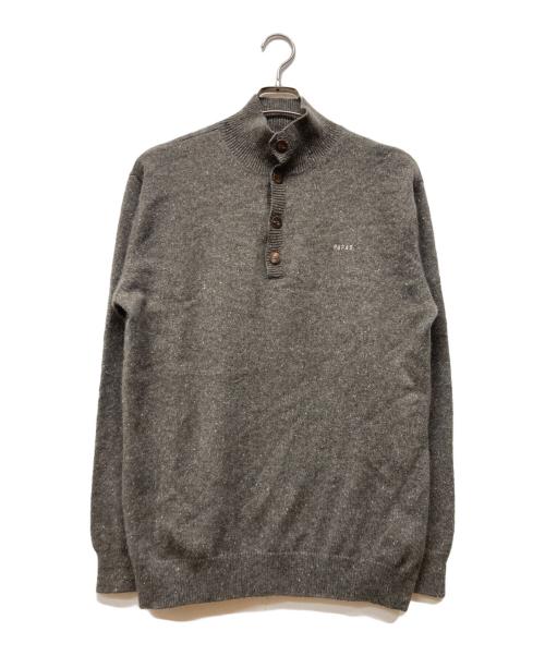 PAPAS（パパス）PAPAS (パパス) ハーフスナップニット グレー サイズ:Mの古着・服飾アイテム