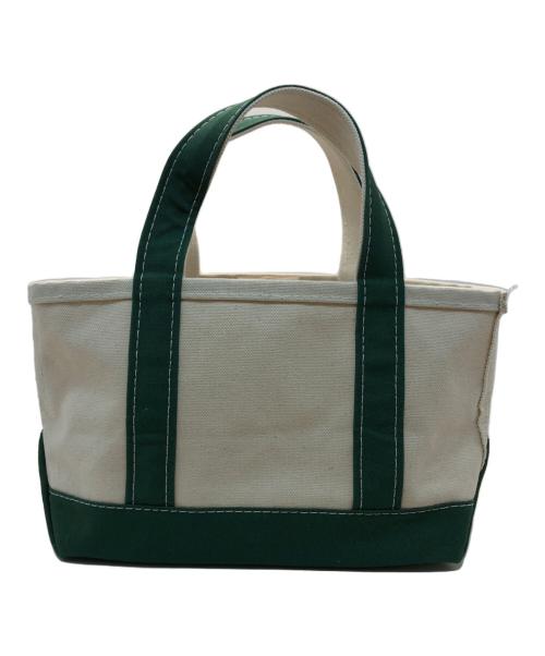 L.L.Bean（エルエルビーン）L.L.Bean (エルエルビーン) ミニボートアンドトートバッグ グリーン×ホワイトの古着・服飾アイテム