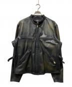 RRLダブルアールエル）の古着「CAFE RACER MILLER LEATHER JACKET」｜ブラック