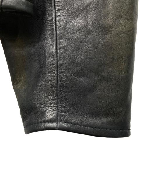 RRL（ダブルアールエル）RRL (ダブルアールエル) CAFE RACER MILLER LEATHER JACKET ブラック サイズ:XLの古着・服飾アイテム