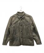RRLダブルアールエル）の古着「INDIGO LEATHER CAR COAT」｜インディゴ