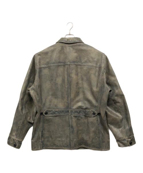 RRL（ダブルアールエル）RRL (ダブルアールエル) INDIGO LEATHER CAR COAT インディゴ サイズ:XLの古着・服飾アイテム
