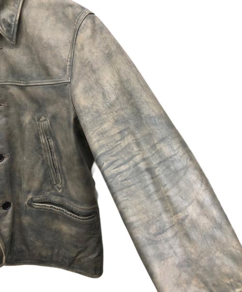 RRL（ダブルアールエル）RRL (ダブルアールエル) INDIGO LEATHER CAR COAT インディゴ サイズ:XLの古着・服飾アイテム