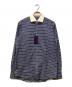 RALPH LAUREN PURPLE LABEL（ラルフ ローレン パープル レーベル）の古着「ボーダー柄クレリックシャツ」｜ネイビー